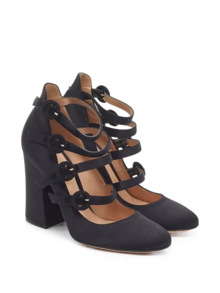 Pantofi cu toc Gianvito Rossi cu bretele negru