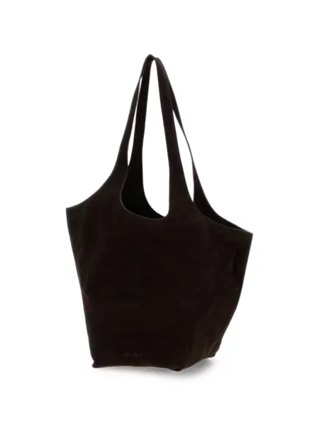 Τσάντα shopper The Attico σουέτ καφέ