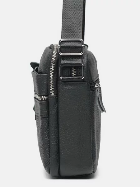 Кожаная сумка кросс-боди Borsa Leather черная