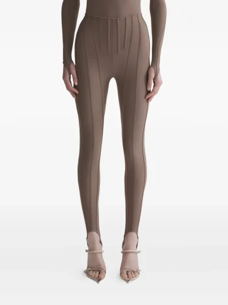 Legginsy Mugler brązowe