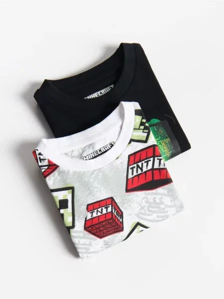 Reserved Tricou din Minecraft 2 pack alb