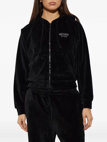Суичър с качулка Moschino черно