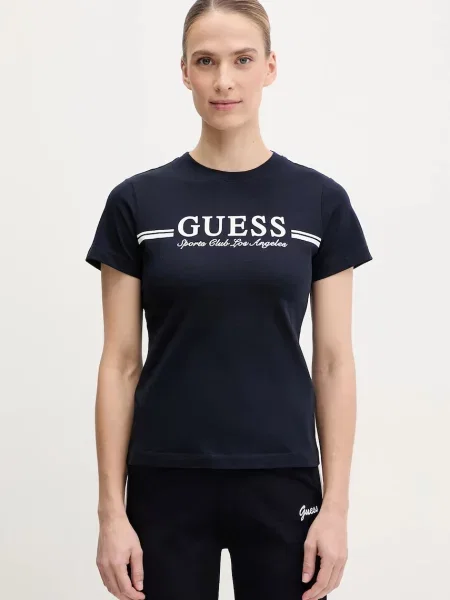 Тениска Guess тъмносиньо