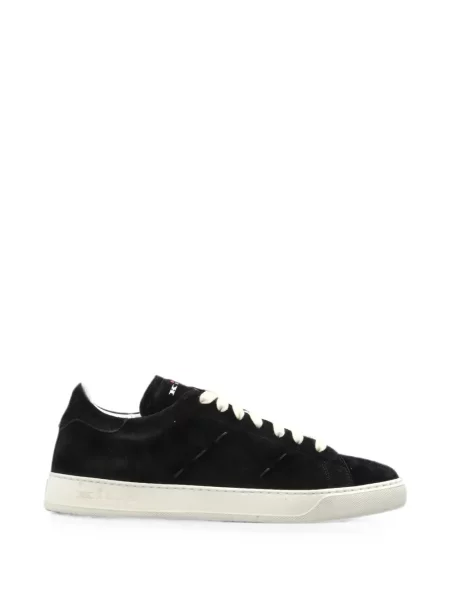 Sneakerși Kiton din piele de căprioară negru