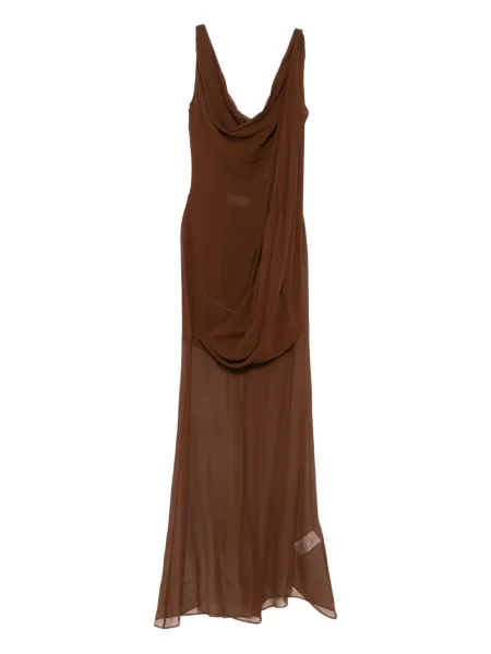 Rochie Giuseppe Di Morabito drapată de costum maro