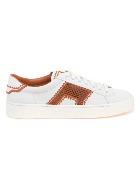 Sneakersy Santoni skórzane białe