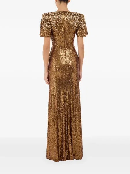 Κοστούμι φόρεμα Jenny Packham με παγιέτες χρυσό