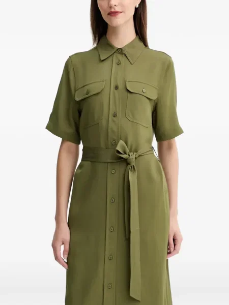 Rochie tip cămașă Gant de costum verde