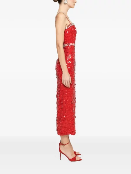 Rochie Nissa cu paiete de costum roșu