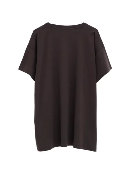 Tricou Khaite cu decolteu rotund maro
