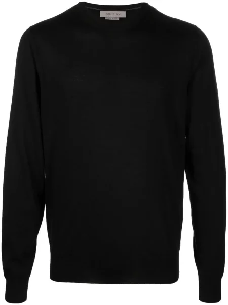 Pulover Corneliani cu decolteu rotund lung negru
