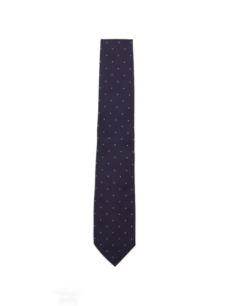 Cravată Tom Ford de mătase cu buline violet