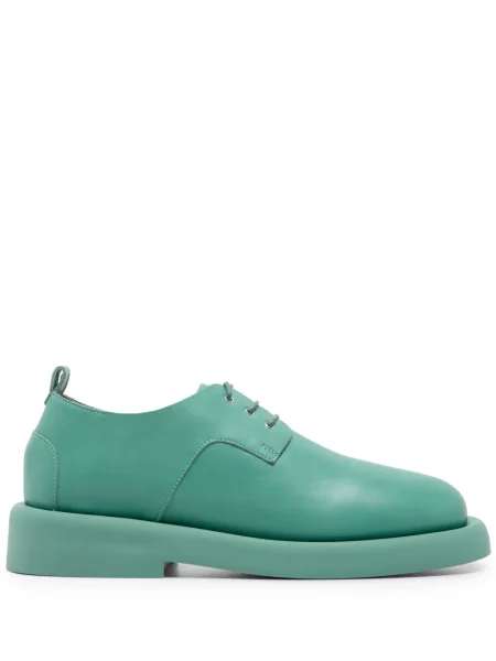 Pantofi derby Marsell din piele verde