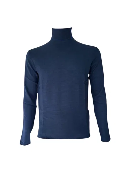 Sweter Emporio Armani wełniany niebieski