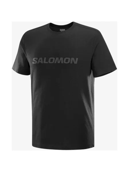 Koszulka Salomon Big Logo szary XS czarny