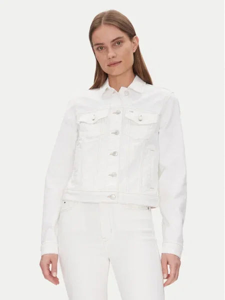 Tommy Jeans Geacă de blugi Classic Trucker Jacket alb