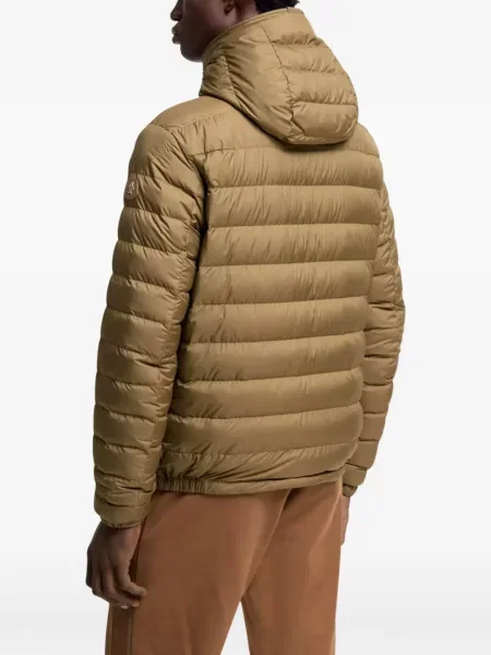 Geacă cu puf Moncler cu glugă verde