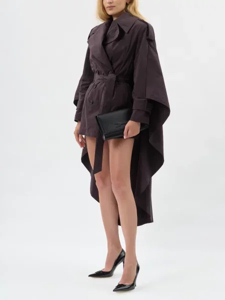 Тренч Elisabetta Franchi коричневий