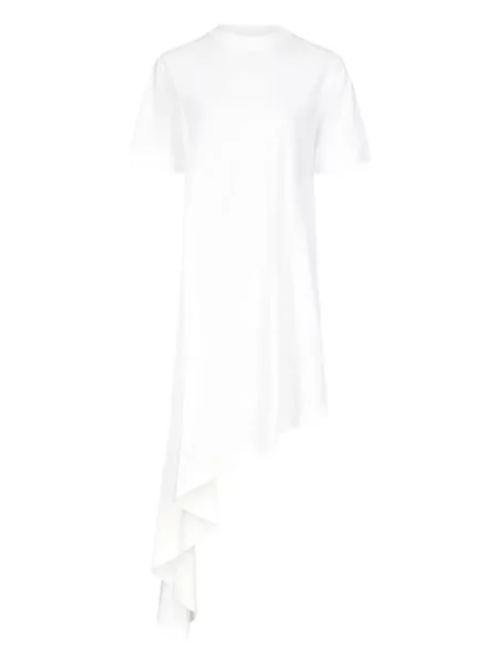 Rochie tip cămașă Loulou De Saison plisată de costum alb