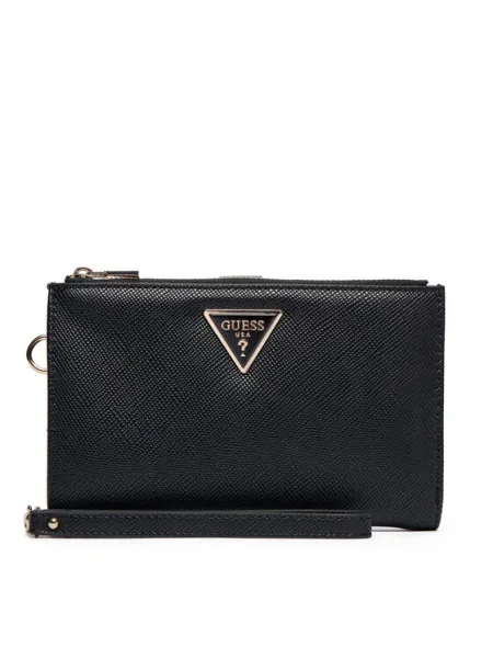 Голям дамски портфейл Guess Laurel II Slg черен