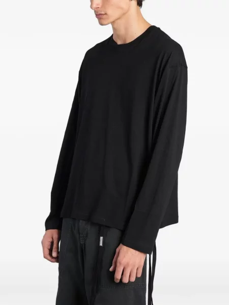 Lung tricou Ann Demeulemeester cu imagine negru