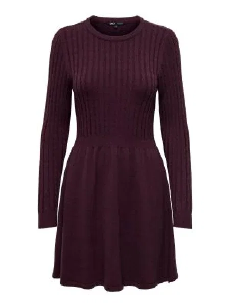 ONLY Rochie tricotat ONLFia vin roșu