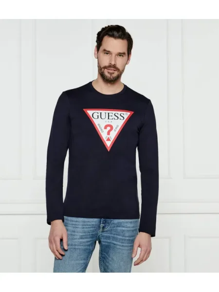 Hosszú ujjú póló Guess kék