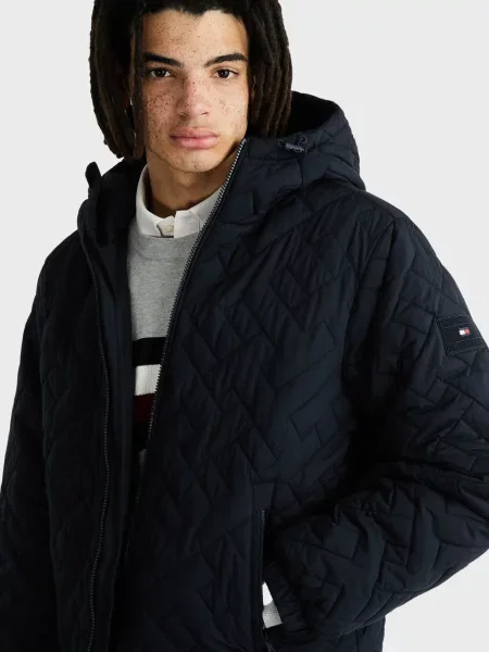 Стьобана куртка Tommy Hilfiger синя