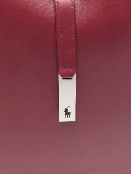 Geanta de piele Polo Ralph Lauren din piele roșu