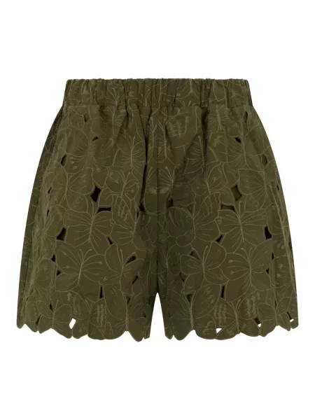 Szorty Red Valentino z perforacją czerwone