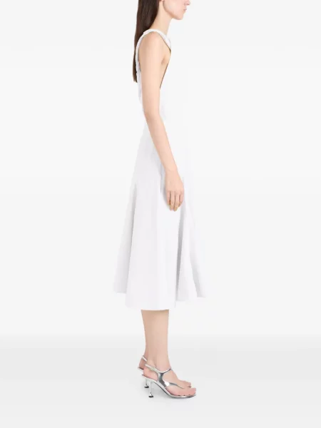 Rochie midi Proenza Schouler cu bretele alb