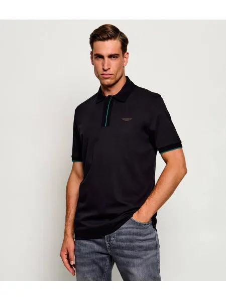 Tricou polo Boss Black negru