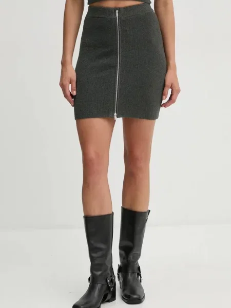 Nanushka spódnica ISUL mini prosta szary