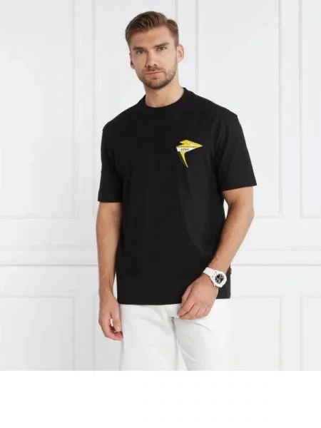 BOSS ORANGE Póló TeeBikerGear | Relaxed fit fekete