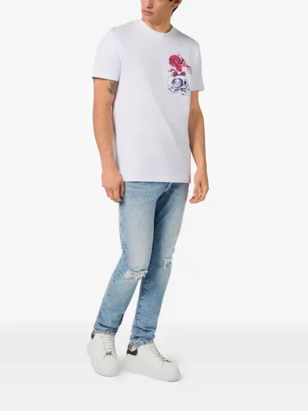 Tricou Philipp Plein alb