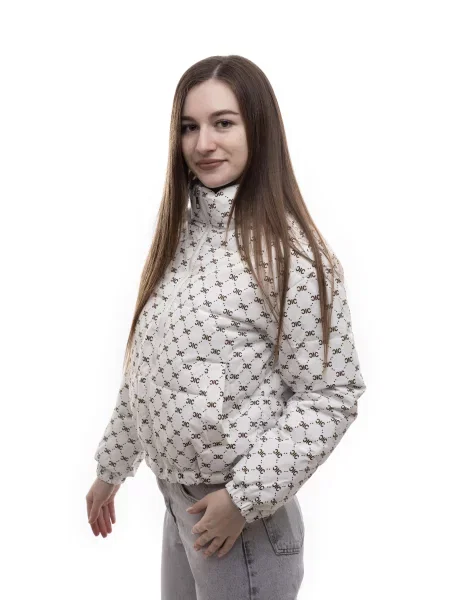 Демісезонна куртка LUMO молочний текстиль/поліестер