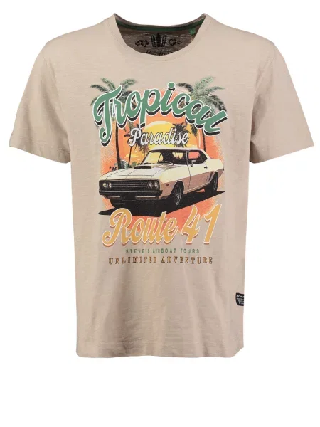 Key Largo Tricou KL Paradise închis bej