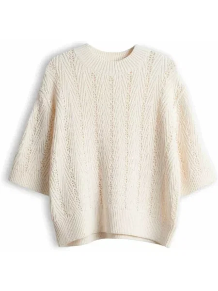 Sweter Opus z krótkim rękawem biały