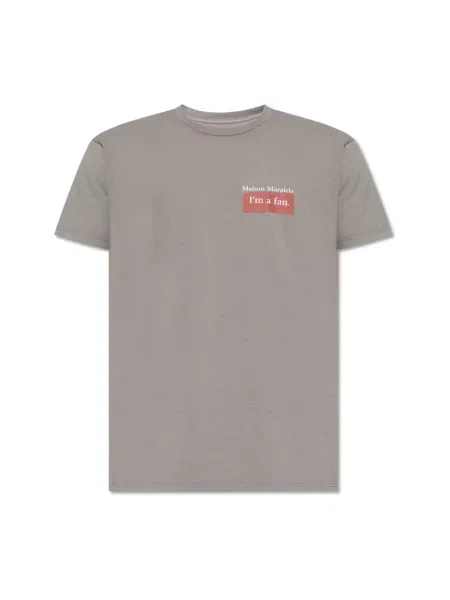Koszulka Maison Margiela z logo szara