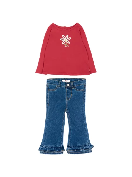 Spodnie dziecięce Levi's czerwone