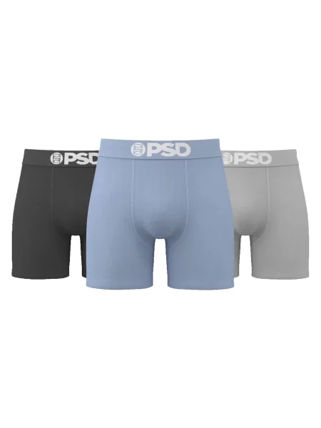 PSD Boxerky světlemodrá / šedá / černá bílá