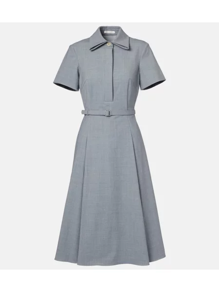 Rochie midi Emilia Wickstead până la genunchi de costum gri