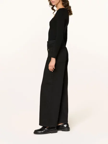 Maje Jeansy Straight Leg schwarz czarne