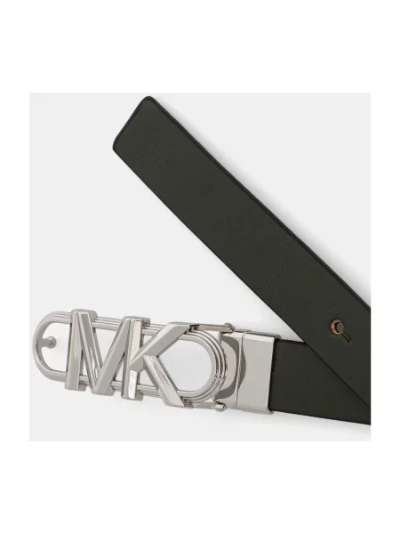 Pasek Michael Kors skórzany z logo zielony