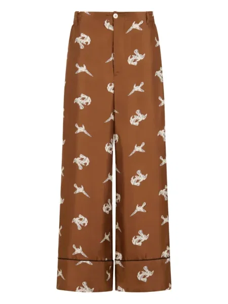 Pantaloni Marni cu imagine maro