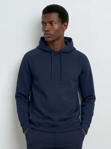 Lululemon Mikina S Kapucí Smooth Spacer tmavě modrá