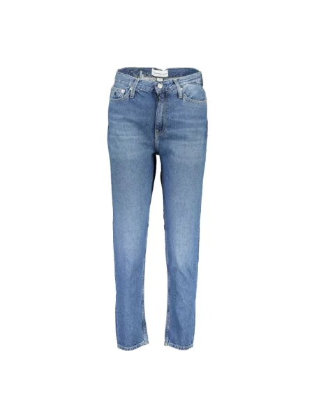 Jeansy Calvin Klein z wysoką talią niebieskie