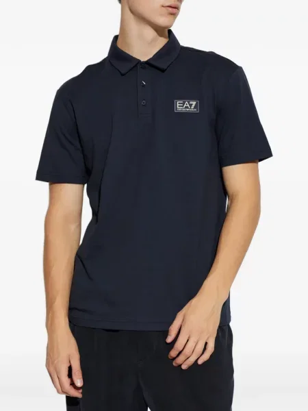 Polo Ea7 Emporio Armani με αυτόγραφο μπλε