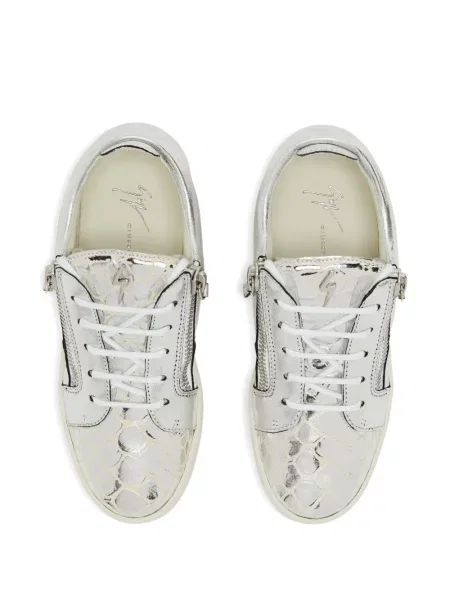 Sneakerși Giuseppe Zanotti din piele gri