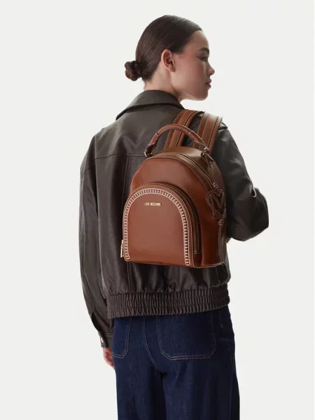 Plecak LOVE MOSCHINO brązowy